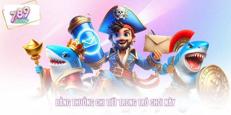 Bảng thưởng chi tiết trong trò chơi này