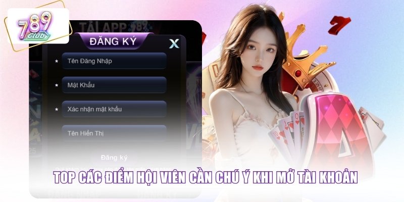 Top các điểm hội viên cần chú ý khi mở tài khoản